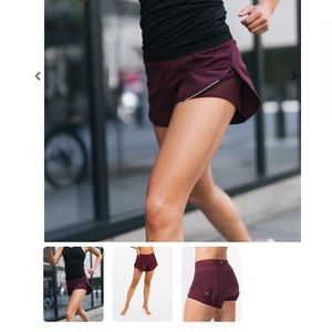 Zyia Plum Mesh Energy Shorts size Large